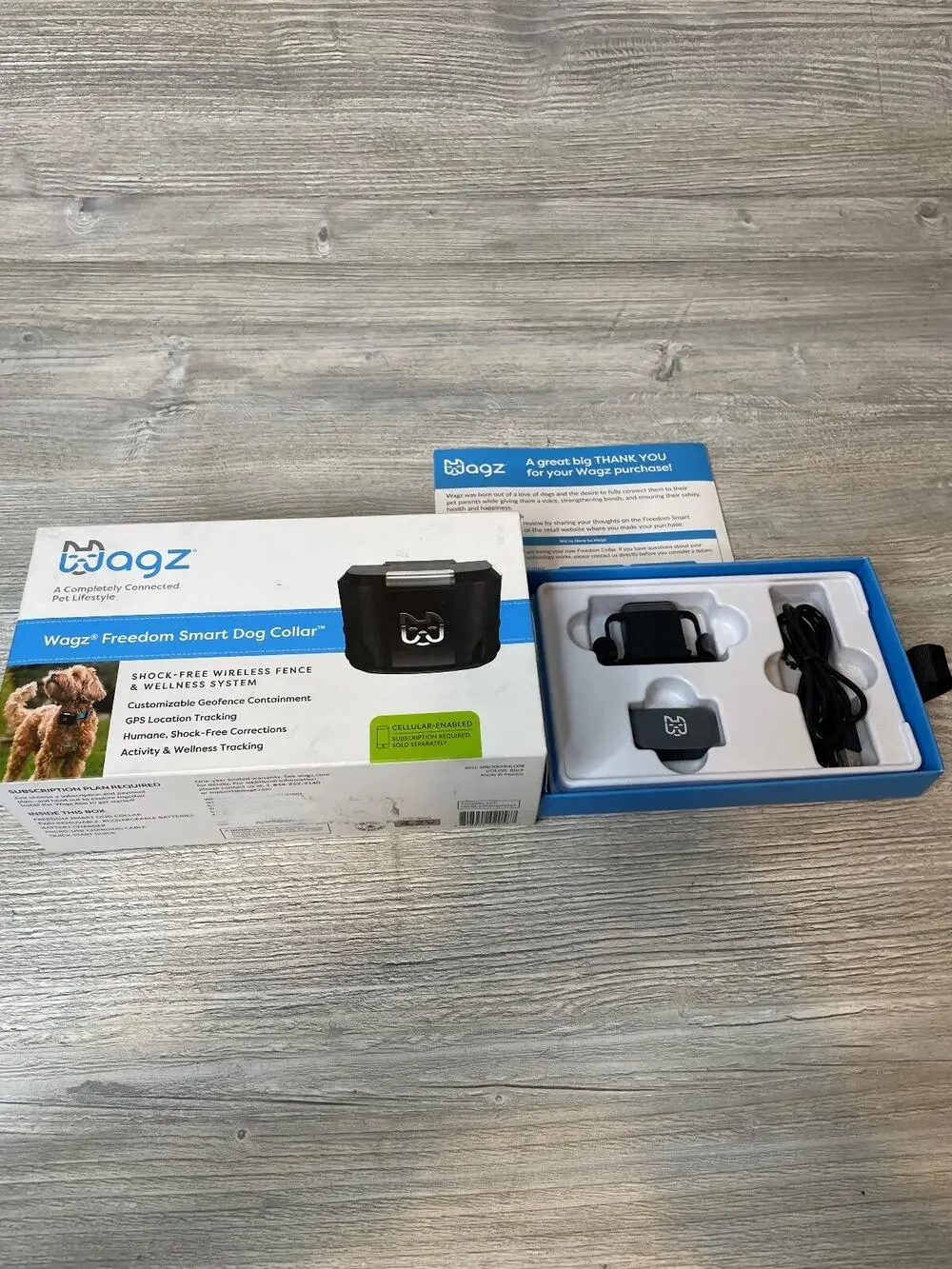 Wagz Freedom Smart Dog Customizable Geo-Fence Collar Plus Boost Freedom Battery